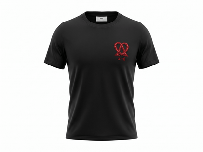 AMI Paris Black Red Heart Logo T-Shirt 🖤❤️ - MASTERPIECE