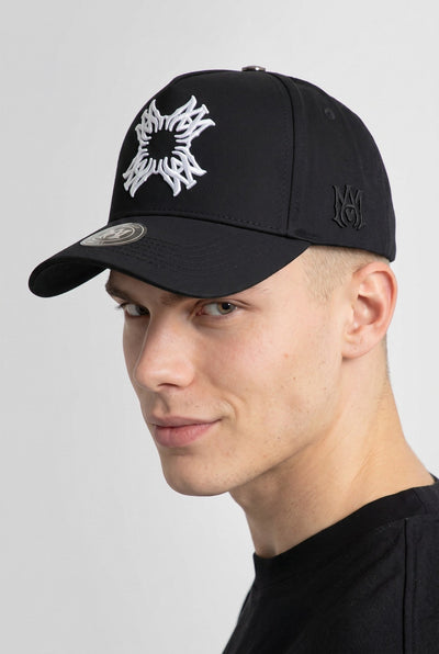 Amiri Arabic Logo Baseball Cap – Black & White - MASTERPIECE