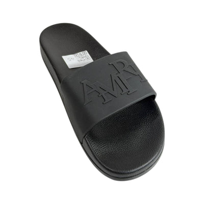AMIRI Black Logo Slides – Premium Minimalist Luxury Sandals 🖤👡 - MASTERPIECE