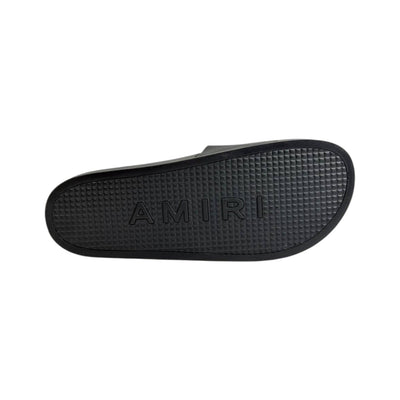 AMIRI Black Logo Slides – Premium Minimalist Luxury Sandals 🖤👡 - MASTERPIECE