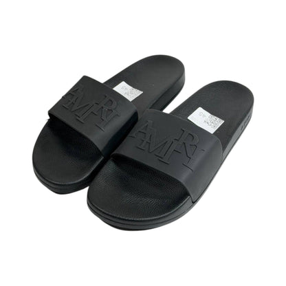 AMIRI Black Logo Slides – Premium Minimalist Luxury Sandals 🖤👡 - MASTERPIECE