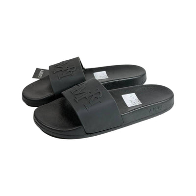 AMIRI Black Logo Slides – Premium Minimalist Luxury Sandals 🖤👡 - MASTERPIECE
