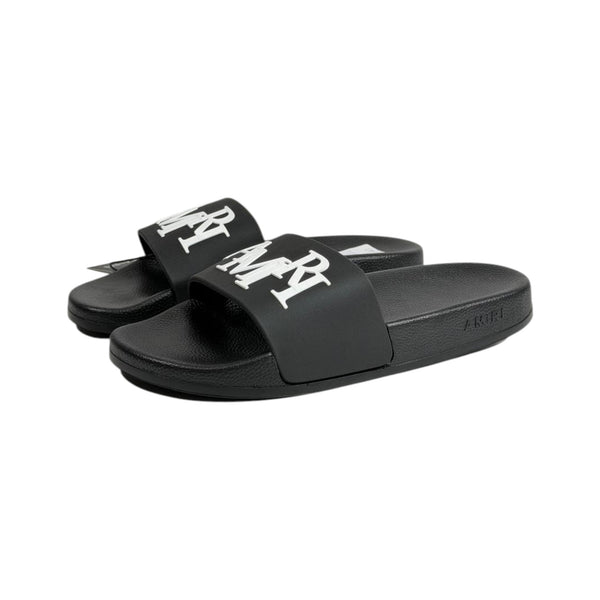 Amiri Black Slides – Bold Luxury Comfort Sandals 🖤🔥