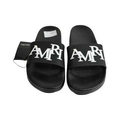 Amiri Black Slides – Bold Luxury Comfort Sandals 🖤🔥 - MASTERPIECE