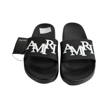 Amiri Black Slides – Bold Luxury Comfort Sandals 🖤🔥 - MASTERPIECE