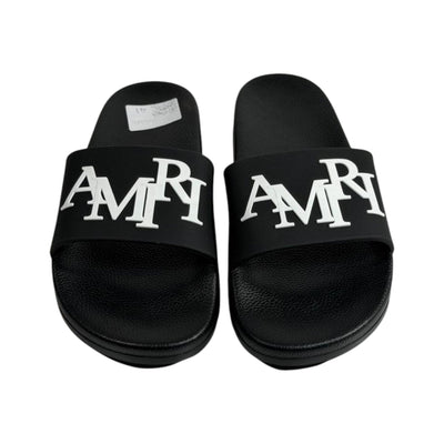 Amiri Black Slides – Bold Luxury Comfort Sandals 🖤🔥 - MASTERPIECE