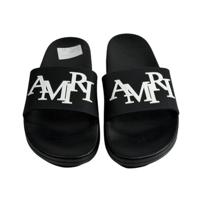 Amiri Black Slides – Bold Luxury Comfort Sandals 🖤🔥 - MASTERPIECE