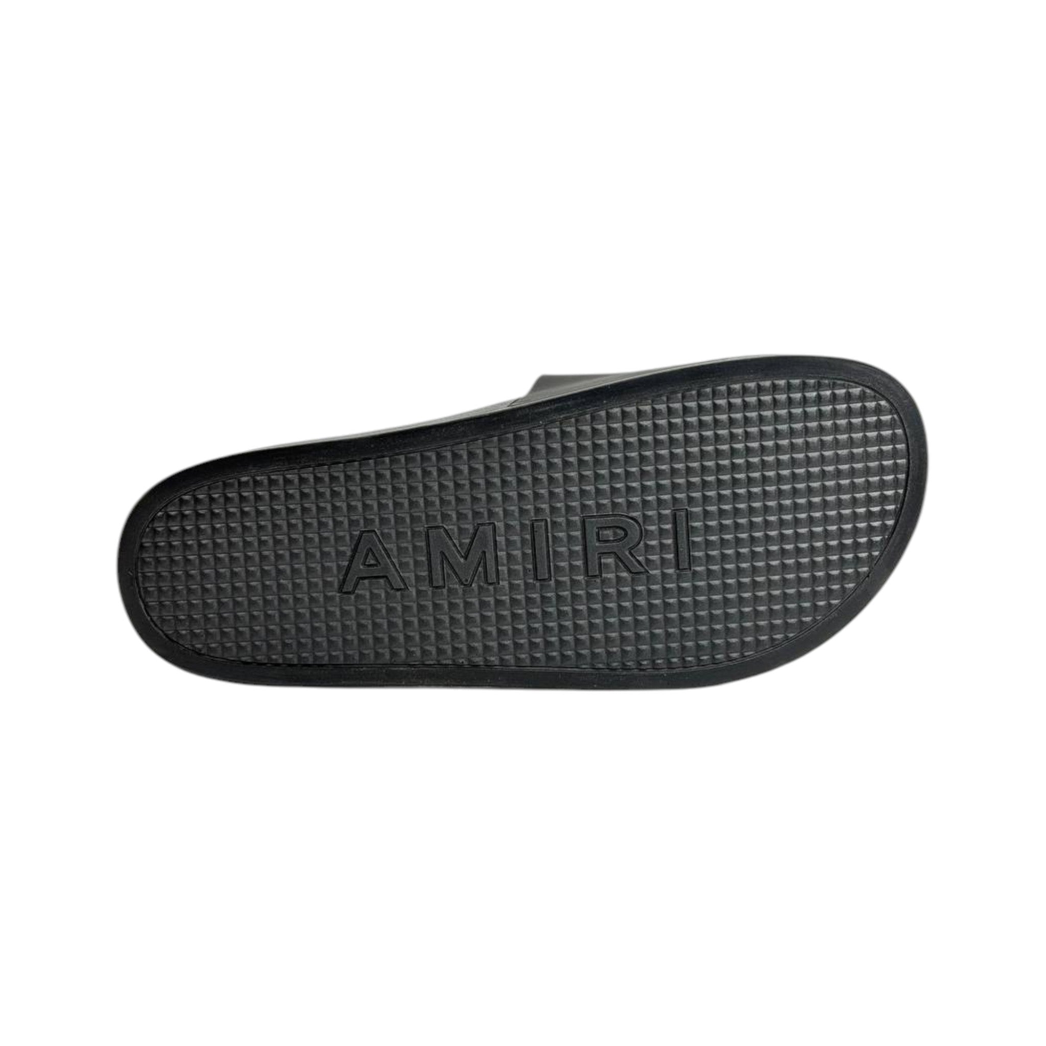 Amiri Black Slides – Bold Luxury Comfort Sandals 🖤🔥 - MASTERPIECE