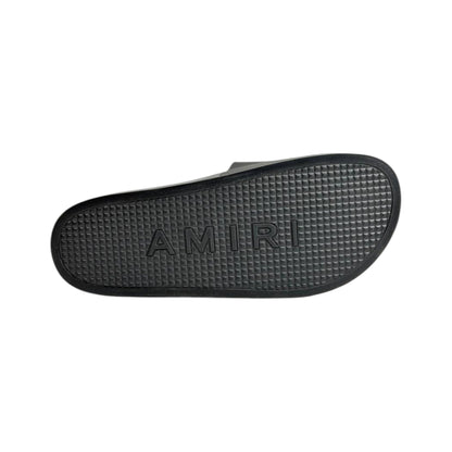 Amiri Black Slides – Bold Luxury Comfort Sandals 🖤🔥 - MASTERPIECE