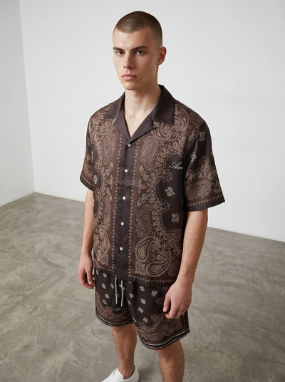 Amiri Brown Paisley Co-Ord Set – Luxury Summer Resort Fit 🤎✨ - MASTERPIECE
