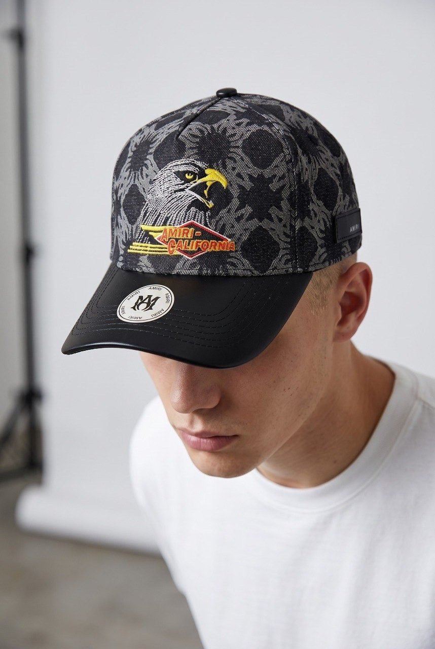 Amiri California Eagle Graphic Baseball Cap – Black & Grey - MASTERPIECE