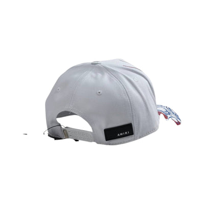 🔥 Amiri Flame Logo Cap | White Luxury Streetwear Hat 🧢 - MASTERPIECE