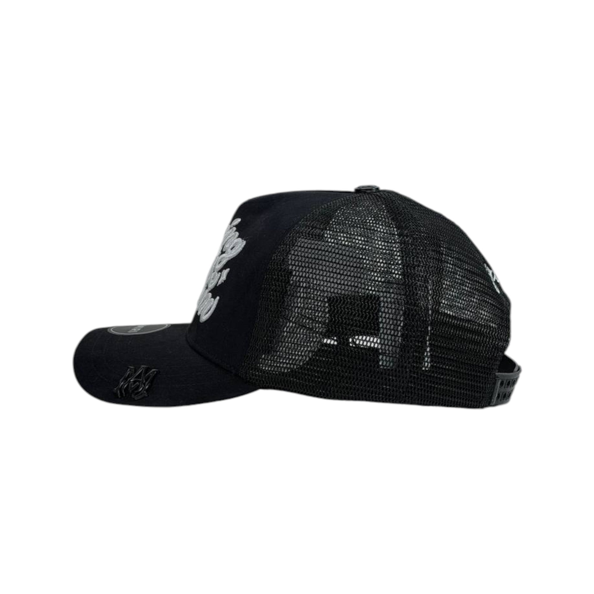 Amiri “Living The Dream” Trucker Cap – Black Mesh Luxury Streetwear 🧢🖤 - MASTERPIECE