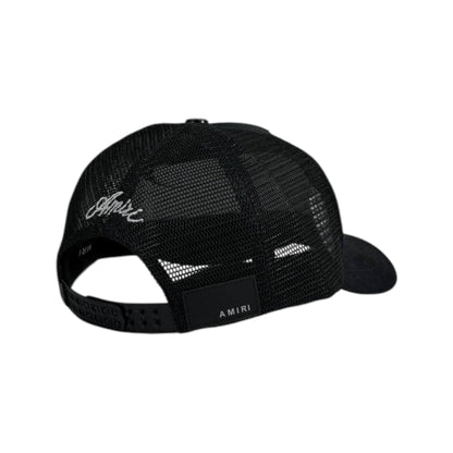 Amiri “Living The Dream” Trucker Cap – Black Mesh Luxury Streetwear 🧢🖤 - MASTERPIECE