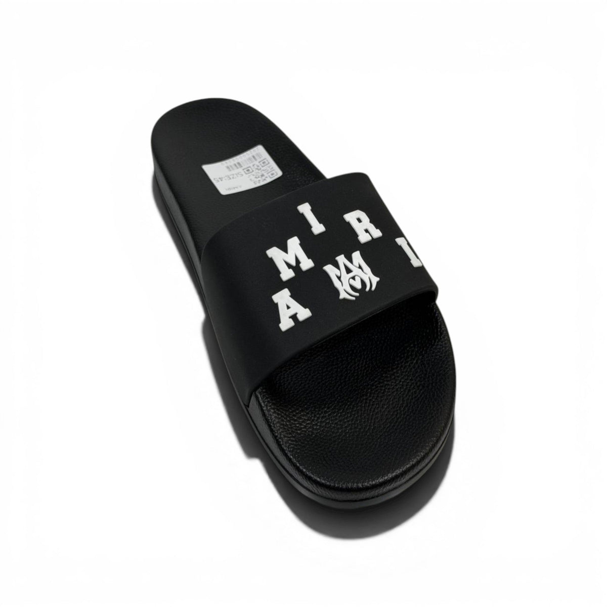 AMIRI Luxury Black Slide Sandals – Bold White Logo Design & Premium Streetwear 👟✨ - MASTERPIECE