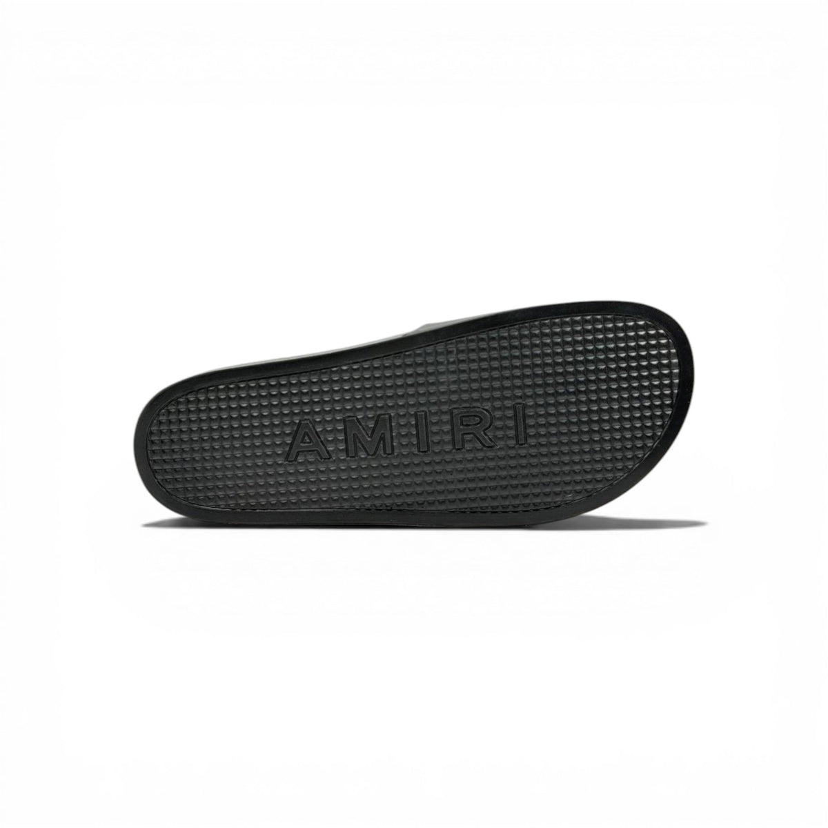 AMIRI Luxury Black Slide Sandals – Bold White Logo Design & Premium Streetwear 👟✨ - MASTERPIECE