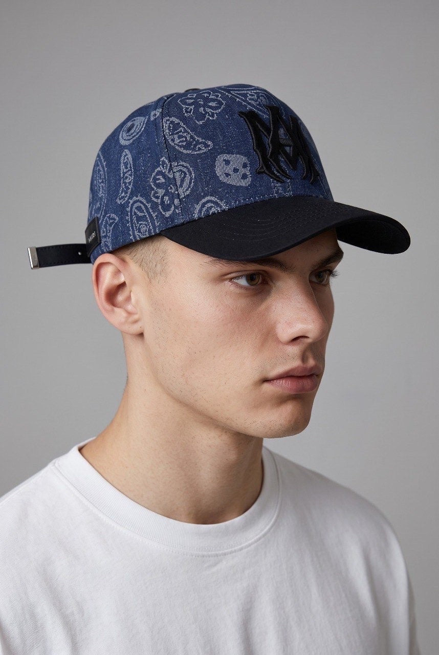 Amiri MA Logo Denim Baseball Cap – Navy Blue - MASTERPIECE