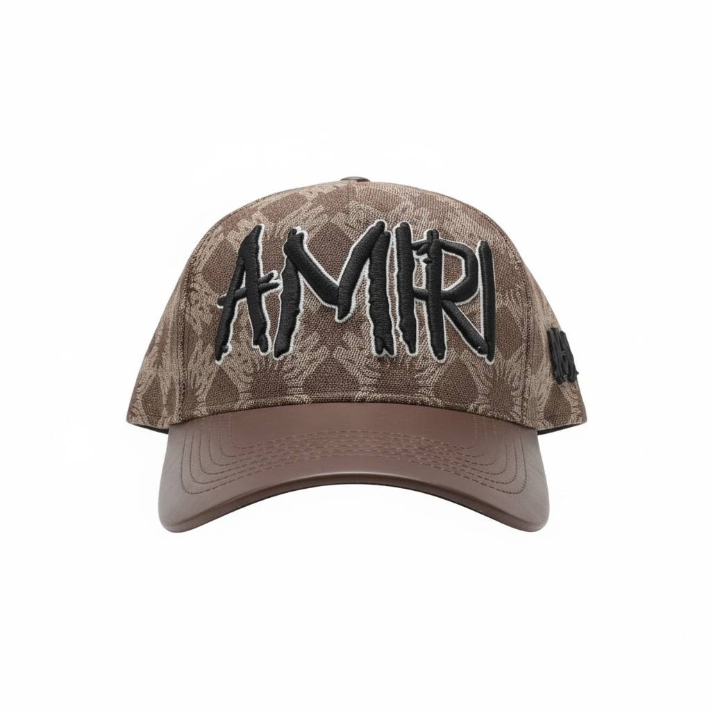 Amiri Monogram Logo Cap — Brown - MASTERPIECE