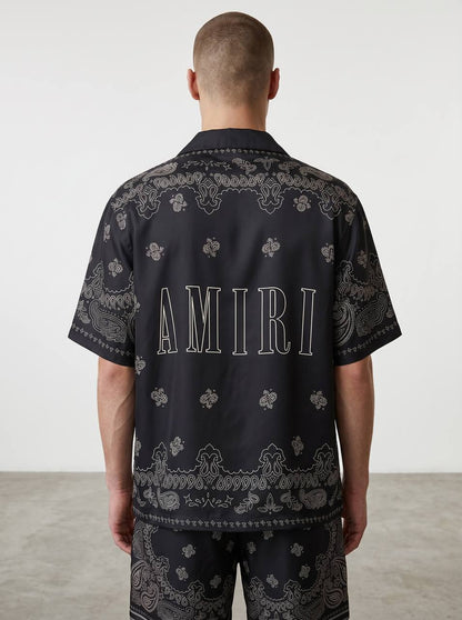 Amiri Paisley Silk Shirt – Black Luxury Resort Shirt 🖤✨ - MASTERPIECE