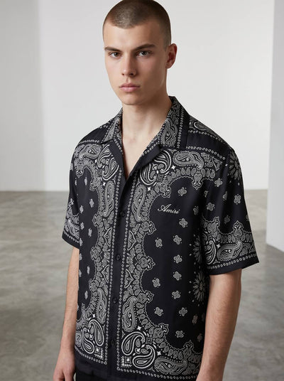Amiri Paisley Silk Shirt – Black Luxury Resort Shirt 🖤✨ - MASTERPIECE