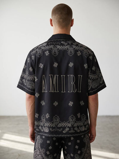 Amiri Paisley Silk Shirt – Black Luxury Resort Shirt 🖤✨ - MASTERPIECE