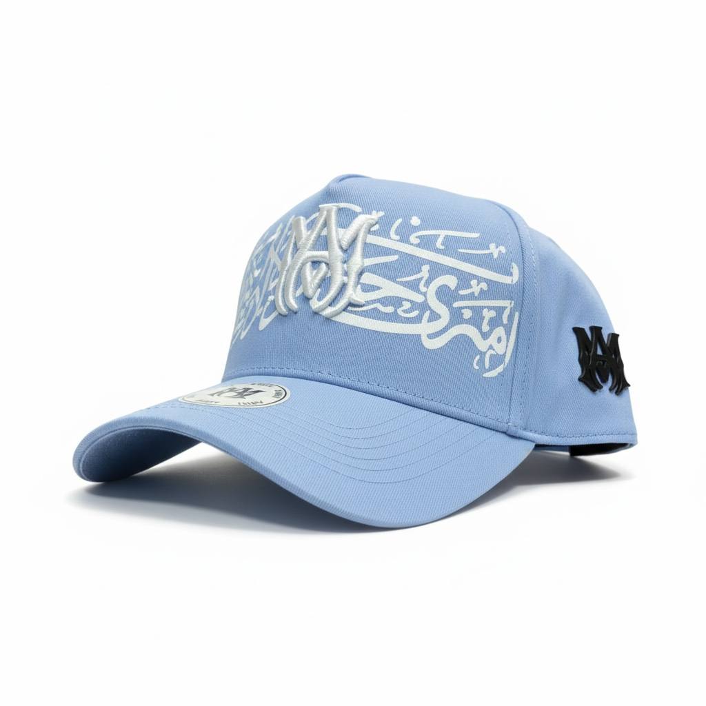 AMIRI Sky Blue Monogram Cap 💙✨ | Signature Street Luxury - MASTERPIECE