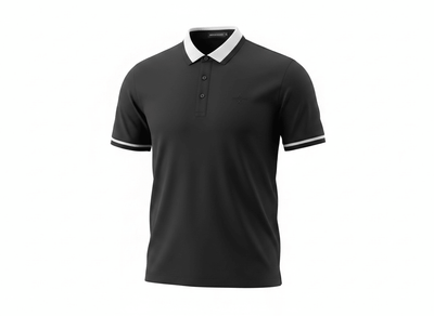 Armani Exchange Black Polo Shirt 🖤⚪ Sleek Contrast Design - MASTERPIECE