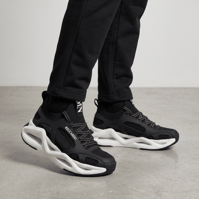 🖤 Armani Exchange Chunky Runner Sneakers White & Black 👟⚡ - MASTERPIECE