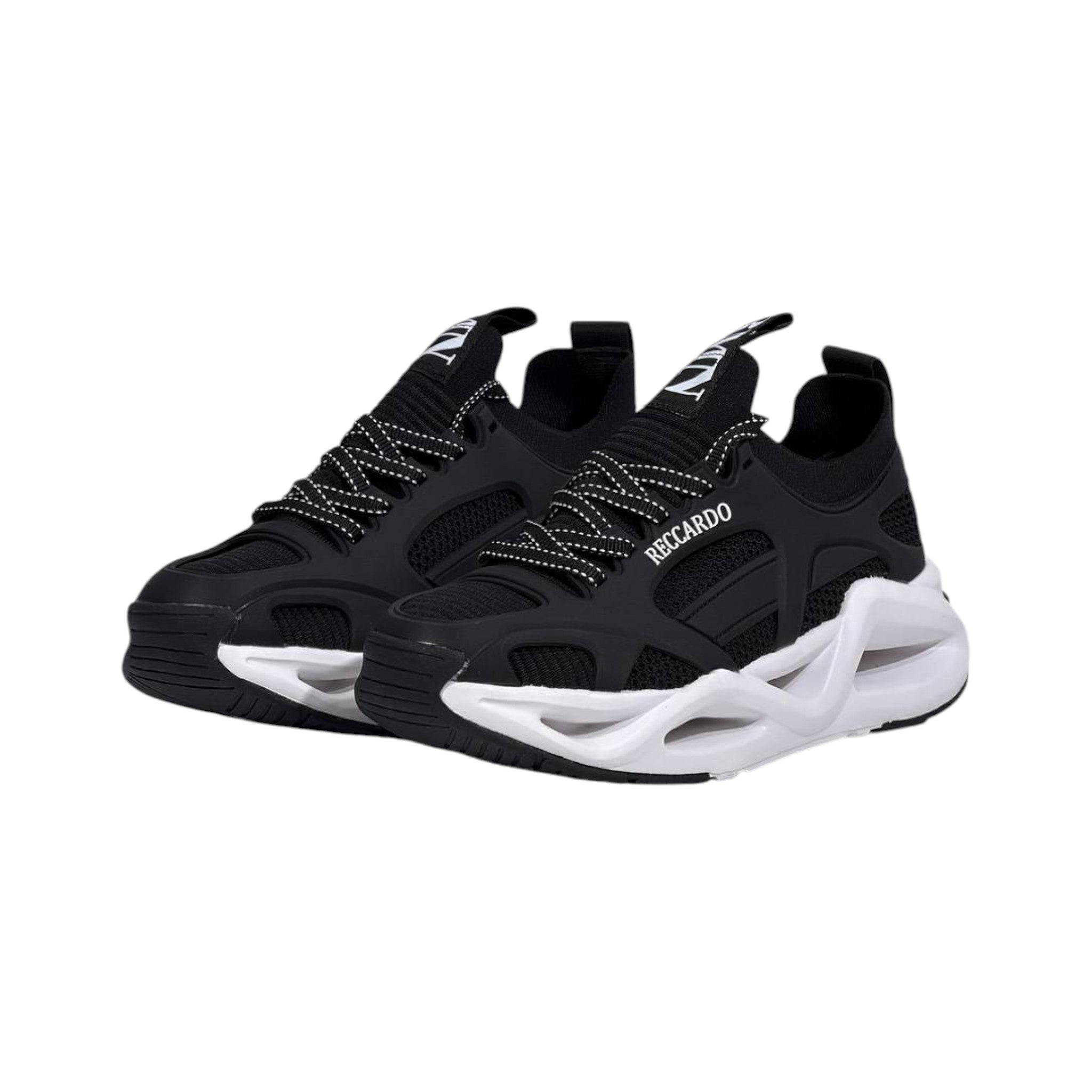 🖤 Armani Exchange Chunky Runner Sneakers White & Black 👟⚡ - MASTERPIECE