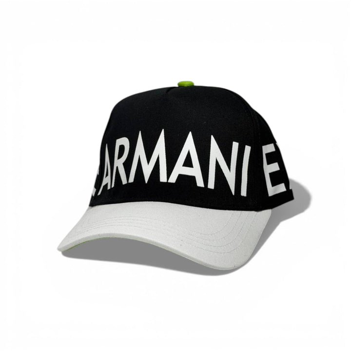 Armani Exchange Logo Baseball Cap — Black & White