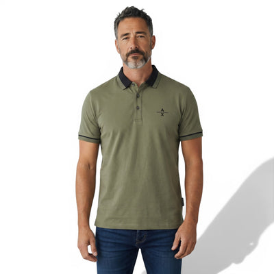 Armani Exchange Olive Polo Shirt 💚🖤 Smart Casual Essential - MASTERPIECE