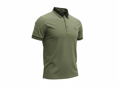 Armani Exchange Olive Polo Shirt 💚🖤 Smart Casual Essential - MASTERPIECE