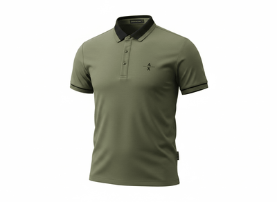 Armani Exchange Olive Polo Shirt 💚🖤 Smart Casual Essential - MASTERPIECE