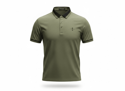 Armani Exchange Olive Polo Shirt 💚🖤 Smart Casual Essential - MASTERPIECE