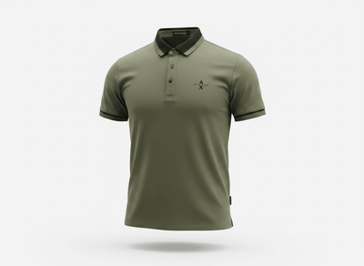 Armani Exchange Olive Polo Shirt 💚🖤 Smart Casual Essential - MASTERPIECE