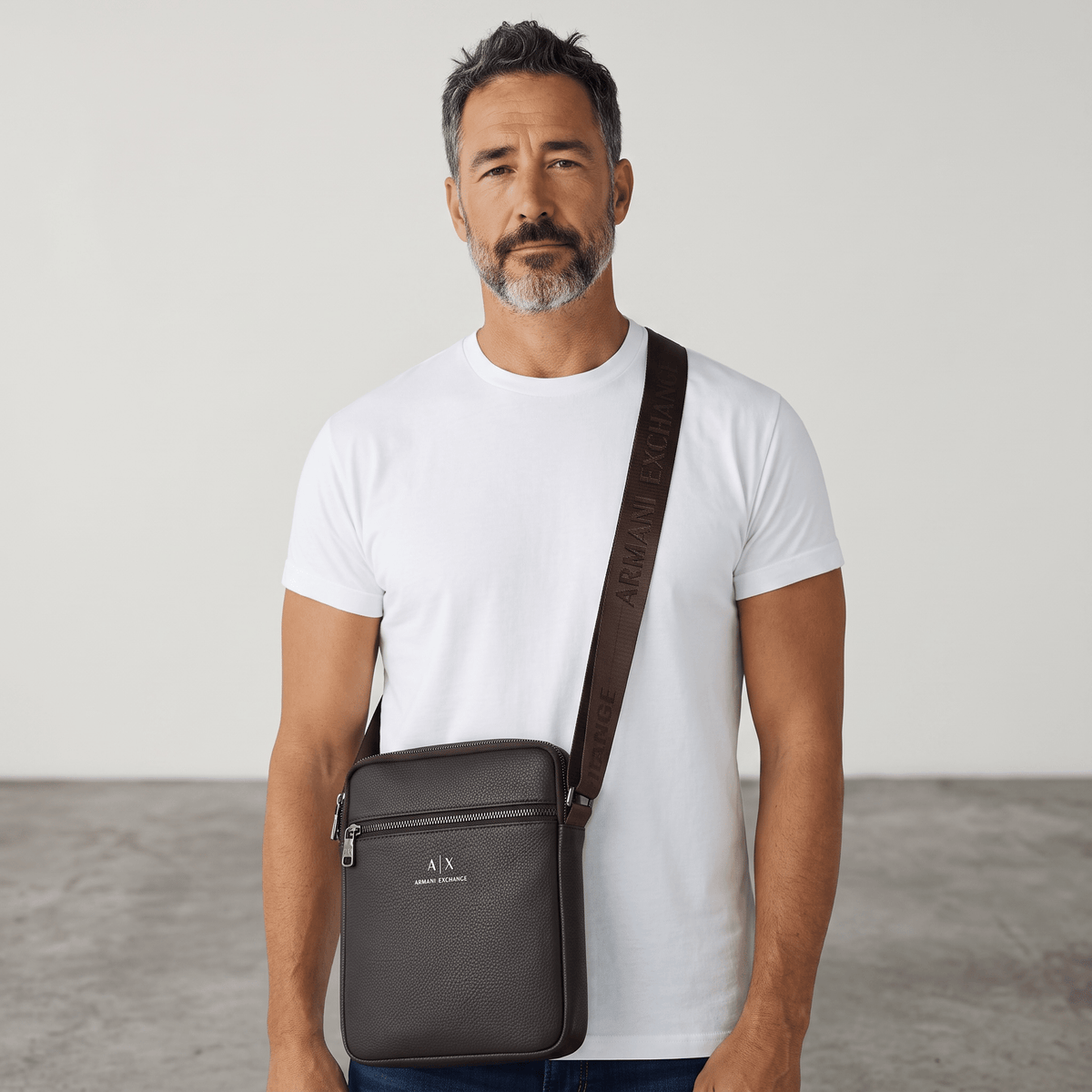 Armani Exchange Premium Brown Crossbody Bag – Elegant Everyday Shoulder Bag 🤎✨ - MASTERPIECE