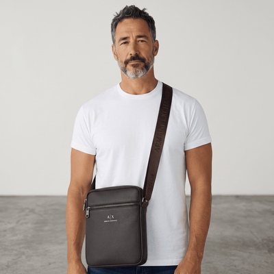 Armani Exchange Premium Brown Crossbody Bag – Elegant Everyday Shoulder Bag 🤎✨ - MASTERPIECE