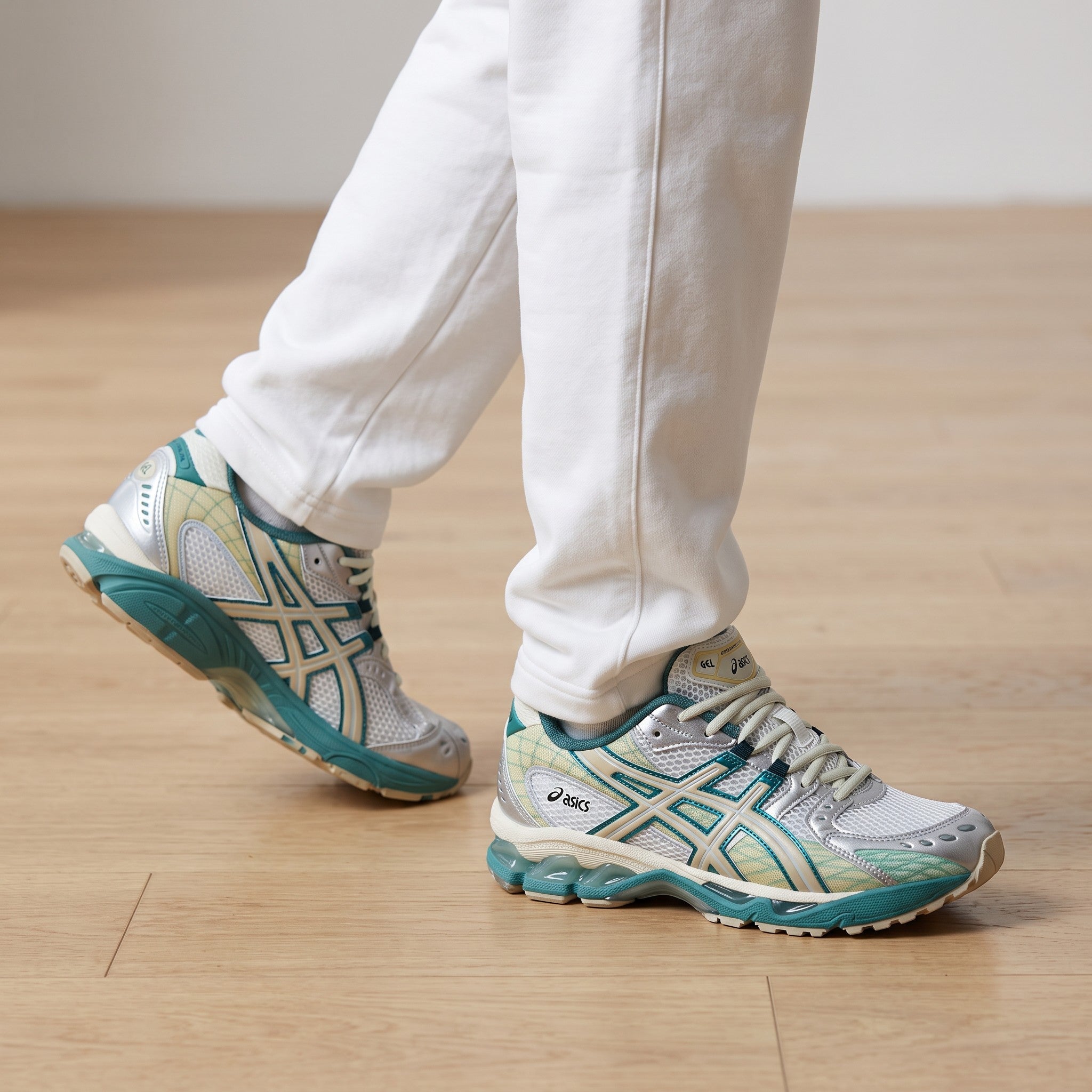ASICS GEL-NIMBUS 9 – White / Aqua Green 🏃‍♂️💎 - MASTERPIECE