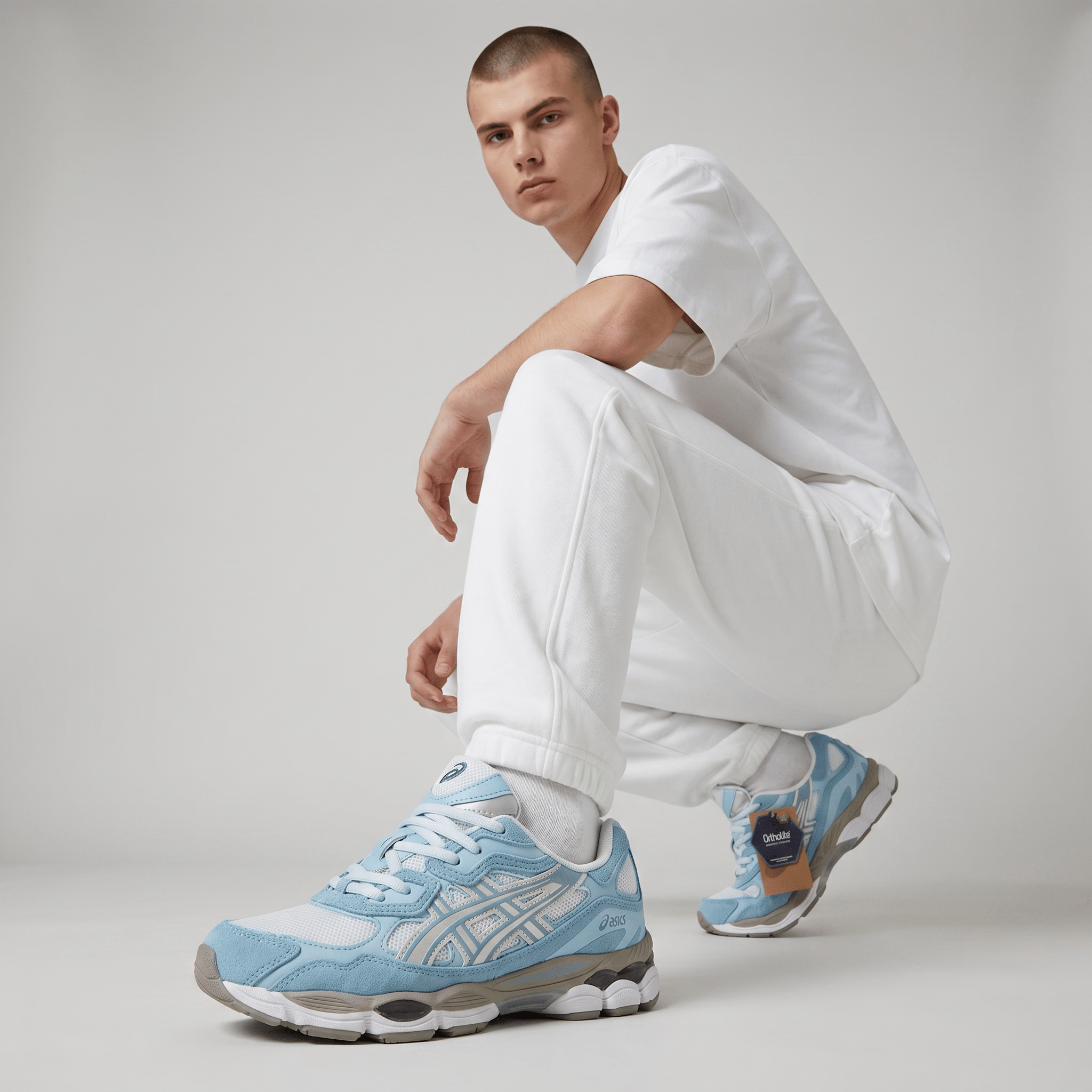 💙🤍 ASICS GEL-NYC Retro Running Sneakers – Sky Blue Edition 👟⚡ - MASTERPIECE