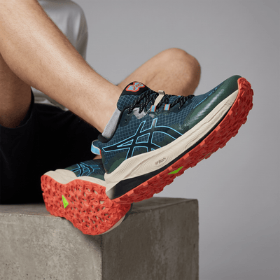 💙 Asics Gel-Trabuco 13 Trail Running Shoes – Green/Blue/Coral - MASTERPIECE