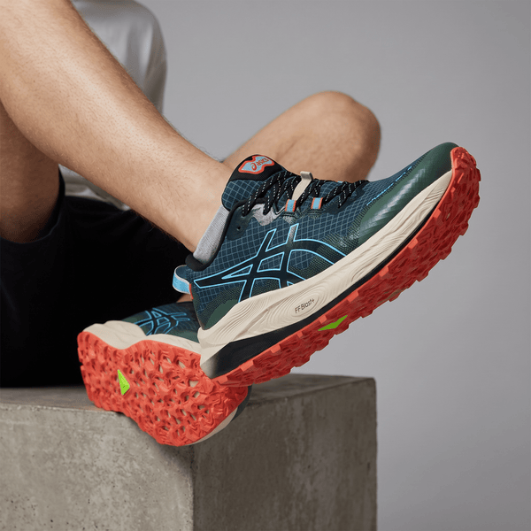 💙 Asics Gel-Trabuco 13 Trail Running Shoes – Green/Blue/Coral