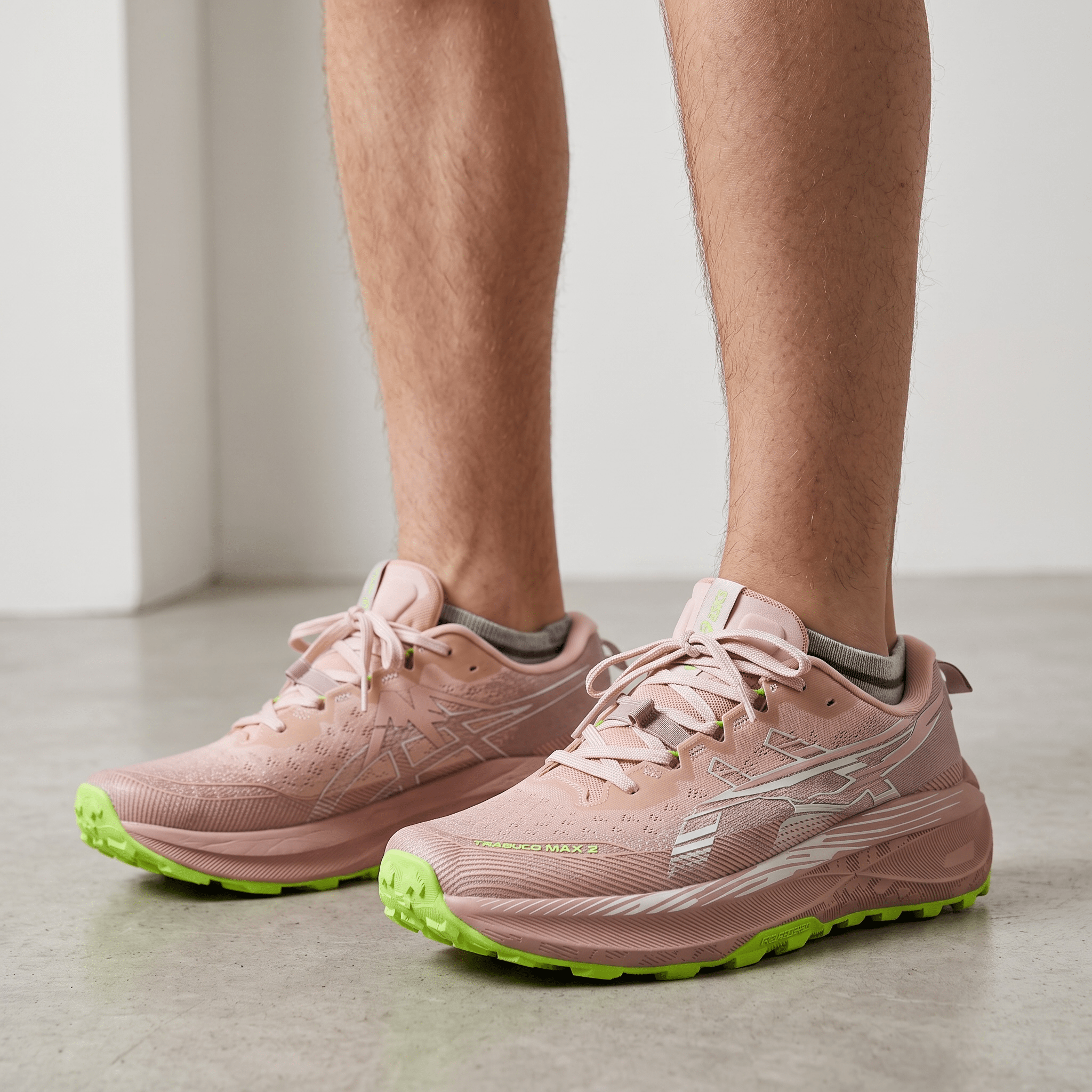 ASICS Trabuco Max 4 Trail Running Shoes – Pink / Neon Green - MASTERPIECE