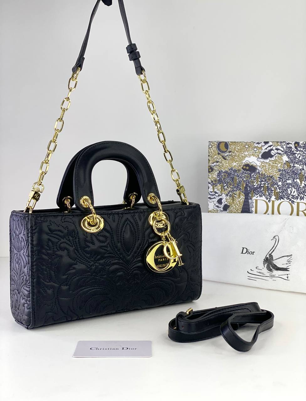 Dior Lady Dior Long Bag with Embroidered Details