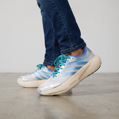 adidas pale blue and cream Dreamstrike+ sneaker side view