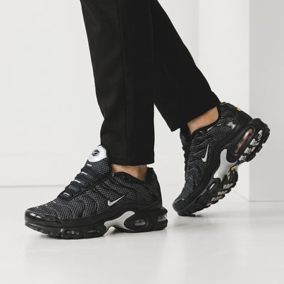 black Nike Tuned Air Max sneakers with visible air units