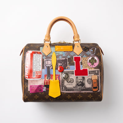Louis Vuitton Speedy top-handle bag with monogram and colorful patchwork