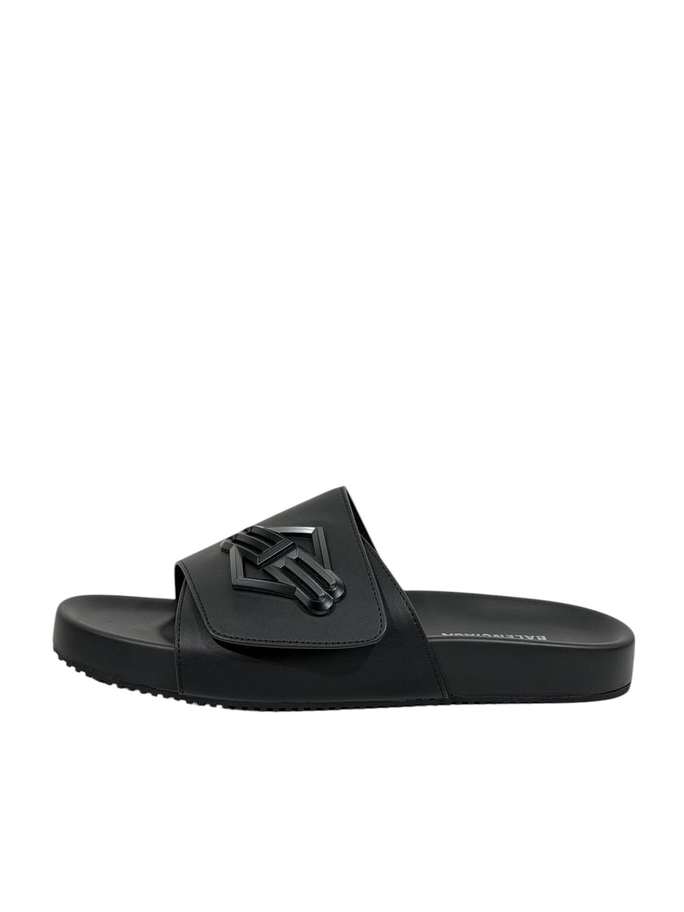 Balenciaga BB Logo Slide Sandals – All Black Edition 🖤🔥 - MASTERPIECE