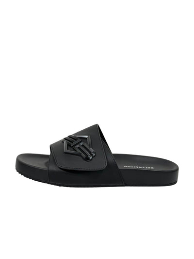 Balenciaga BB Logo Slide Sandals – All Black Edition 🖤🔥 - MASTERPIECE