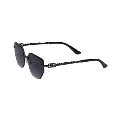 🖤 Balenciaga BB Rimless Geometric Sunglasses | Luxury Black Metal Edition 😎 - MASTERPIECE