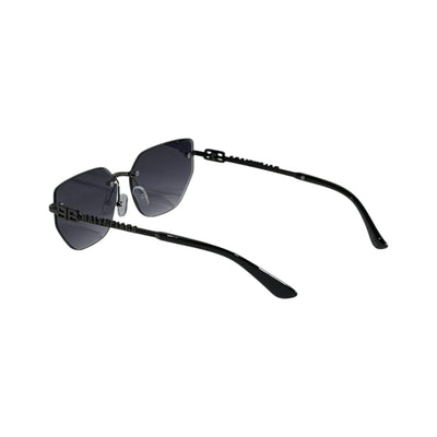 🖤 Balenciaga BB Rimless Geometric Sunglasses | Luxury Black Metal Edition 😎 - MASTERPIECE
